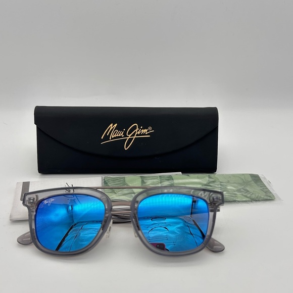 Maui Jim New Relaxation Mode Dove Gray/Blue Glass Polarized Sunglasses 844-27G - Picture 1 of 10